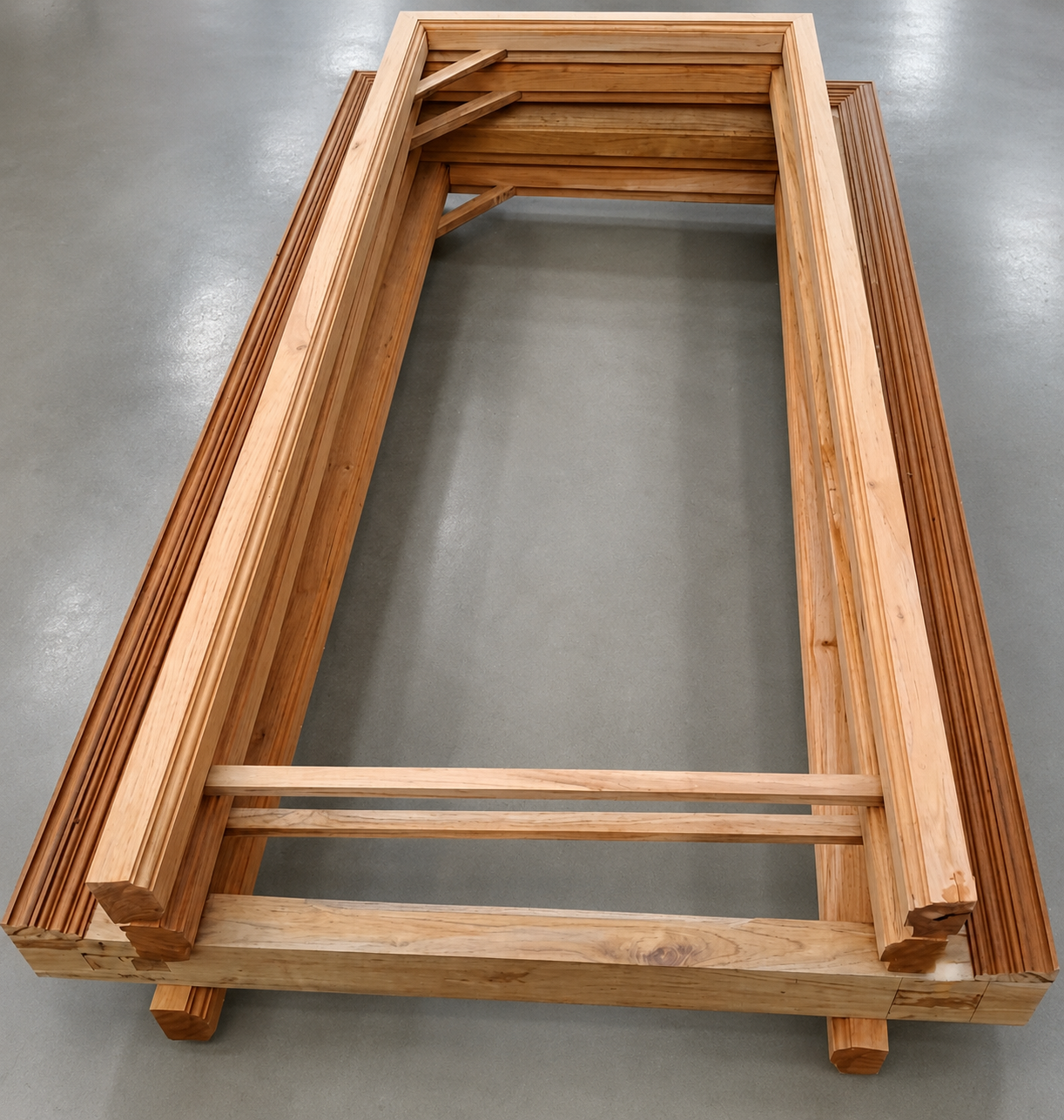 Premium wooden door frame crafted with precision