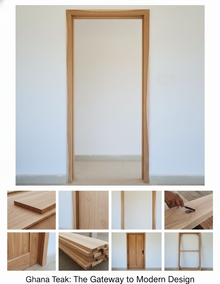 Ghana Teak door frame and wood details